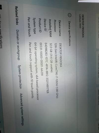 Dell latitude 9430 Core i7 12thGN