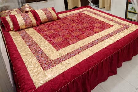 Bridal bedsheet set for king size bed.