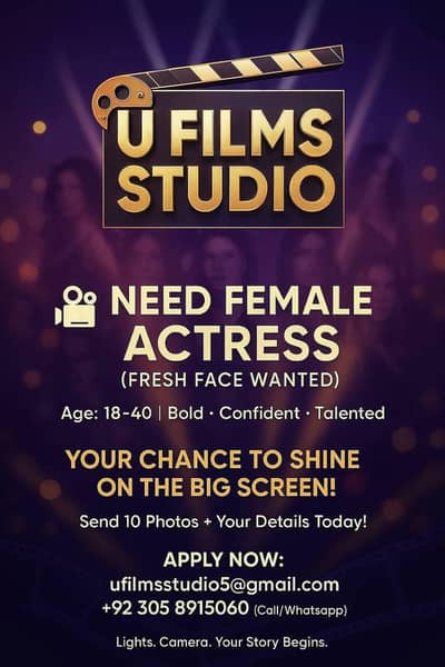 Fresh Faces Required for Acting & Modeling Projects