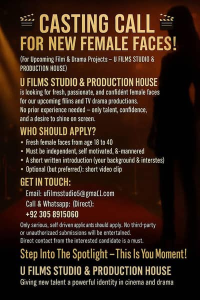 Female Casting Call Actress Fresh Face