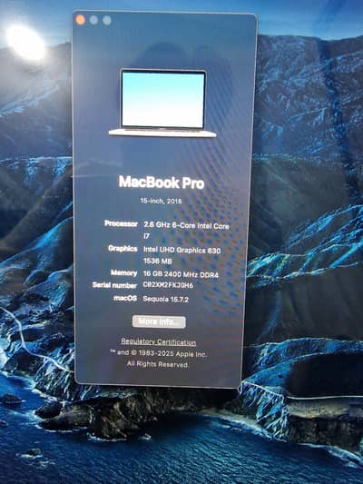 MacBook Pro 15" 2018 | i7 6-Core | 16GB RAM | 1TB SSD | Radeon Pro 560