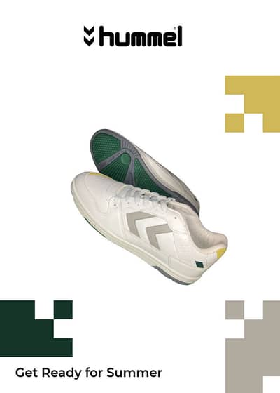 Hummel Original Power Play Leather Sneakers – White/Green