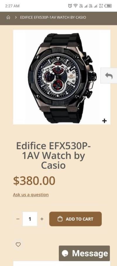 Casio edifice Efx limited edition watch