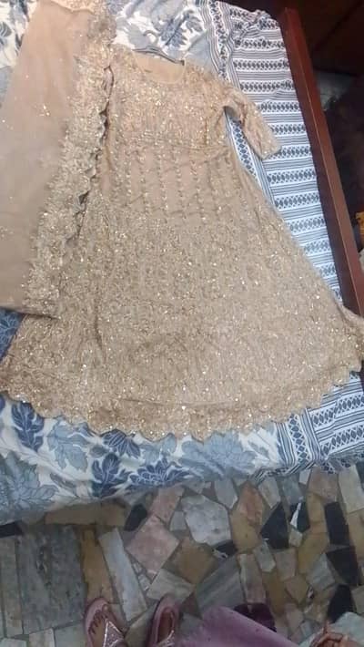Bridal Walima Maxi – Heavy Hand Work – Only 1 Time Used – Urgent Sale