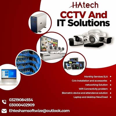 Networking, cctv camera installation, cameras sales, and IT services