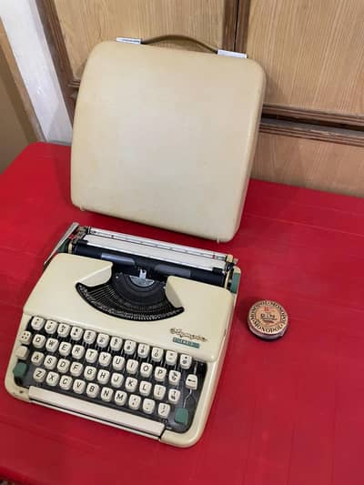 Olympia Werke Germany Vintage Manual Typewriter with Holder