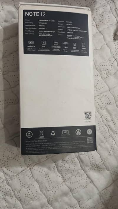 infinx note 12 6. ) 128