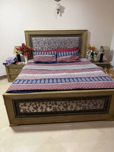 Solid wooden bed for sale