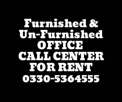 Call center,Office,Hall for rent 0330-5364555