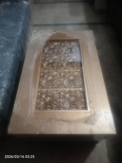 Golden color sofa table brand new