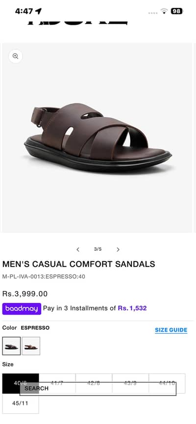 Ndure sandles new only one day use just one hour