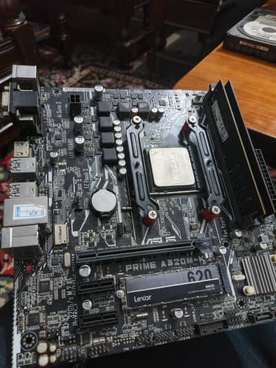 AMD Ryzen 5 2600 Processor, Asus A320M Motherboard,  Cooler, PSU