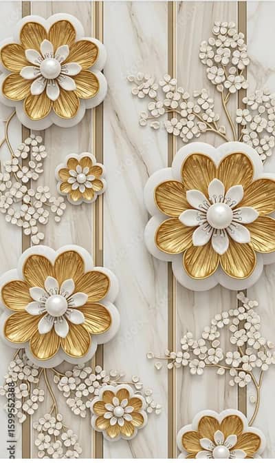 Stylish Wall Art, 3D Wallpaper, Vinyl Flooring, PVC Penal