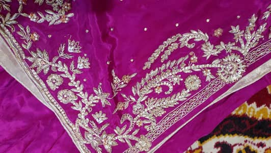 hand embroided party wear dress long shirt plazo