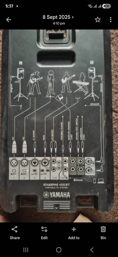 yamaha speaker 2pcs with woopker Bluetooth tape