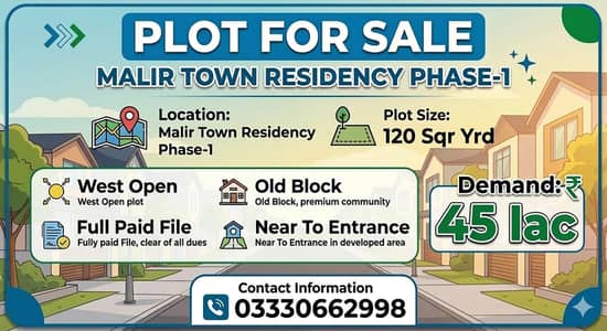 120 Sqr Yrd West Open Old Block MTR-1