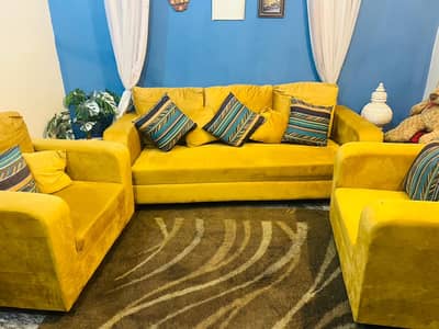 5-Seater Wooden Sofa Set