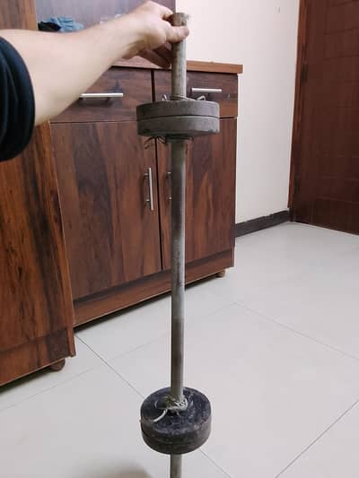 rode with 4 plates and 1kg dumbbells set