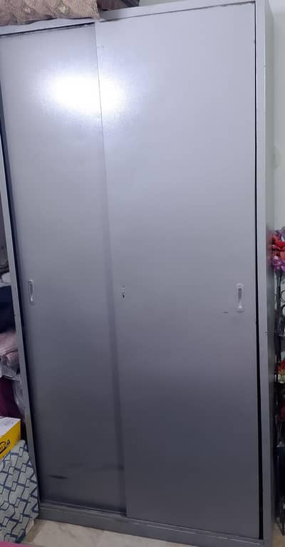 "8 Feet Iron Almari For Sale |  7 Shelves | Sliding Door | Heavy Duty"