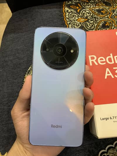 Redmi A3 with box and original charger