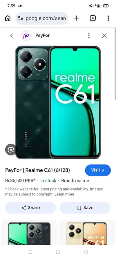 realme c61 6gb 128