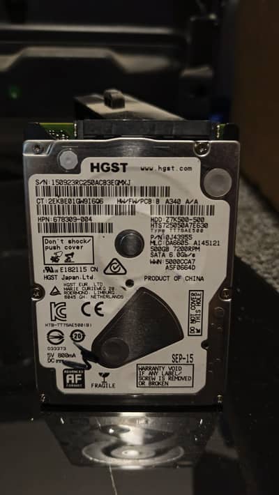 HGST 500 GB LAPTOP HARD DRIVE 100% HEALTH
