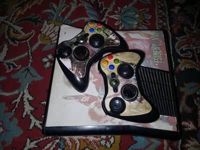 Xbox 360 Slim with 2 Wireless Controllers