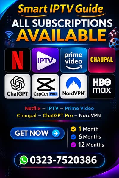 All IPTV Available Opplex IPTV, Starshare IPTV, Mega, Geo ,Trex