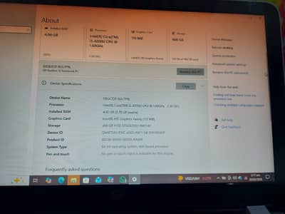 i5 4GB RAM 500 GB hard disk 15 6 10by 10 laptop all ok ha