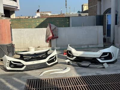 Honda Civic X Type R V2 Body Kits and Batman Style Front Grill