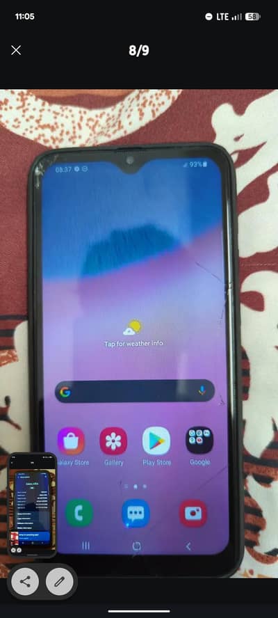 Samsung a30s mobile phone + black back cover