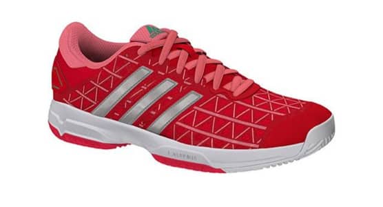 Adidas Barricade Club xJ - shock red/platinum metallic/sun glow