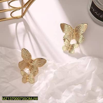 Gold plated butterfly Earrings  western kotean style