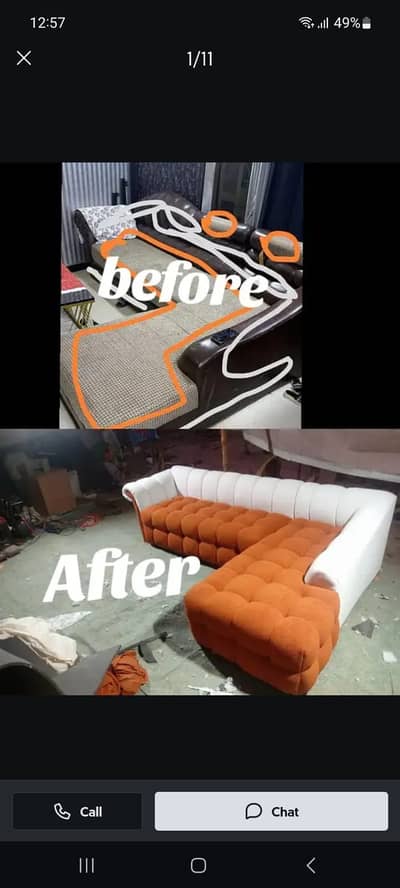 Sofa poshish/sofa repairing/sofa/ sifa covering / sofa making / sofa
