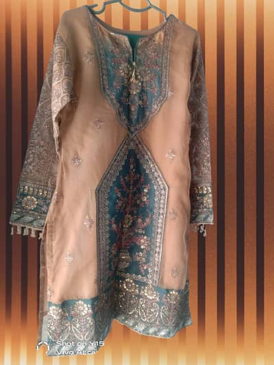 organza 3 piece dress, medium size