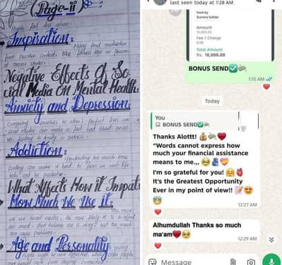 Handwriting Assignment, Typing And Data Entry job Available