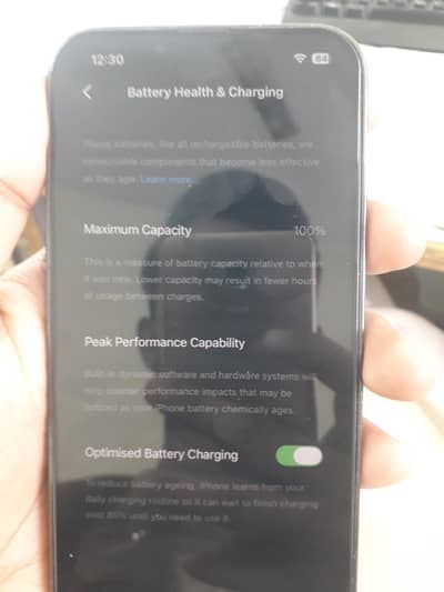 128 GB battery health 100 %