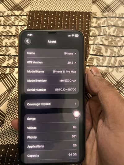 Iphone 11promax pta aproved 10/10 condition koi masla nahi box sath h
