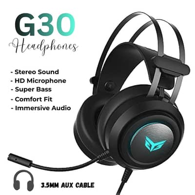 Gaming Headset G30 Stereo Sound - Adjustable Earmuffs - Limited Stock