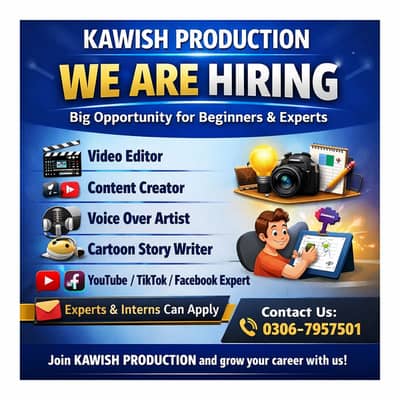 Opportunity for Beginners & Experts.