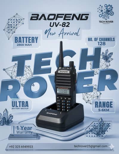 Baofeng UV-82 Walkie Talkie | Dual Band Two-Way Radio | Brand New