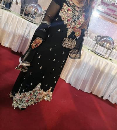 elegant beautiful black  dress for functions