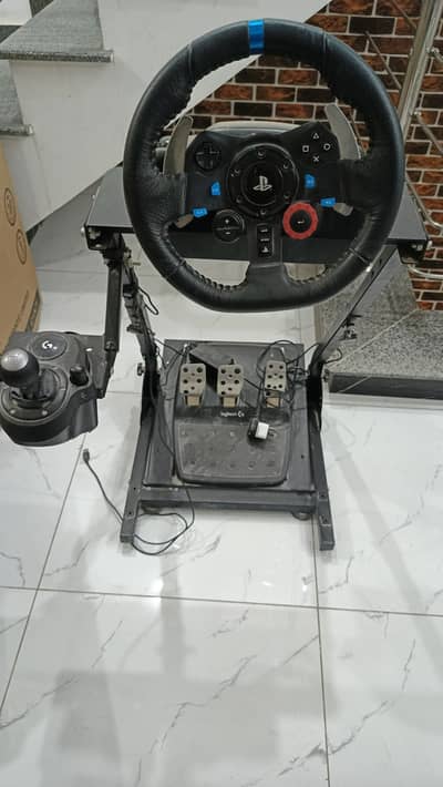 Logitech g29 wheel + plus shifter + paddles + stand