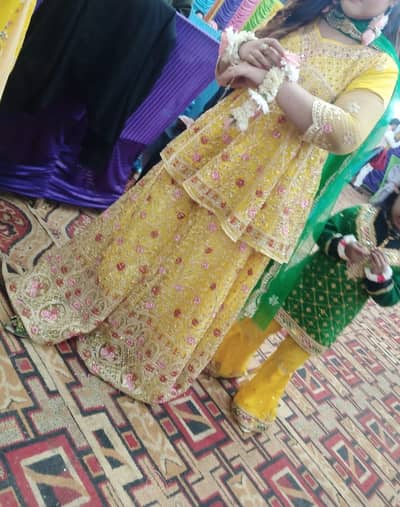 heavy and eye catching Mayon mehndi dress