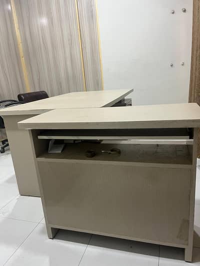 Office Table And Side Table Combination of 2