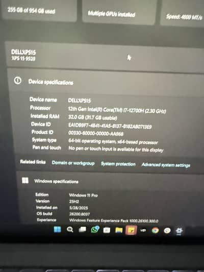Dell XPS i7 12 gen