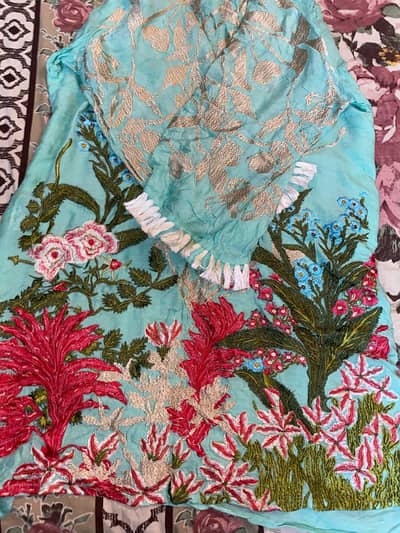 full embroided sana safinaz shirt