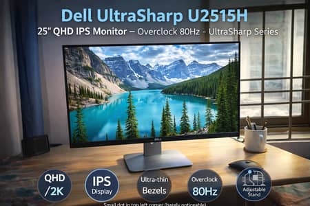 U2515H 25" QHD 2k IPS Dell UltraSharp Monitor - OC to 1440p@80Hz