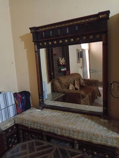 wooden dressing and cabinet