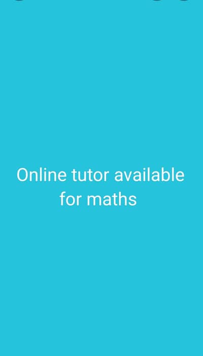 Online tutor available for maths subject